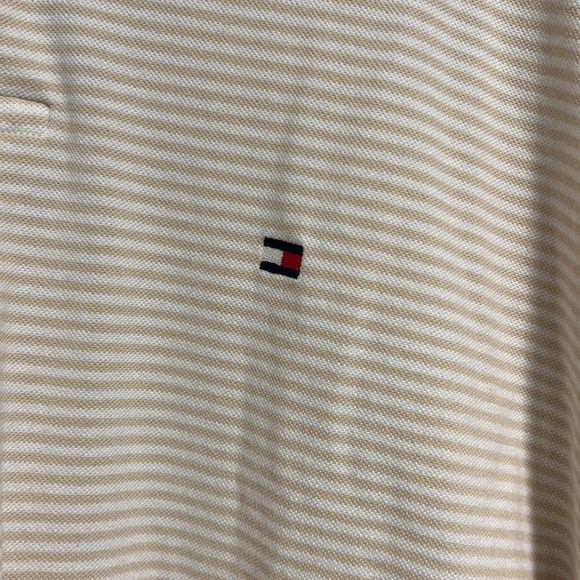 TOMMY HILFIGER Cotton Polo Shirt Short Sleeve Tan Size XL - Picture 3 of 5